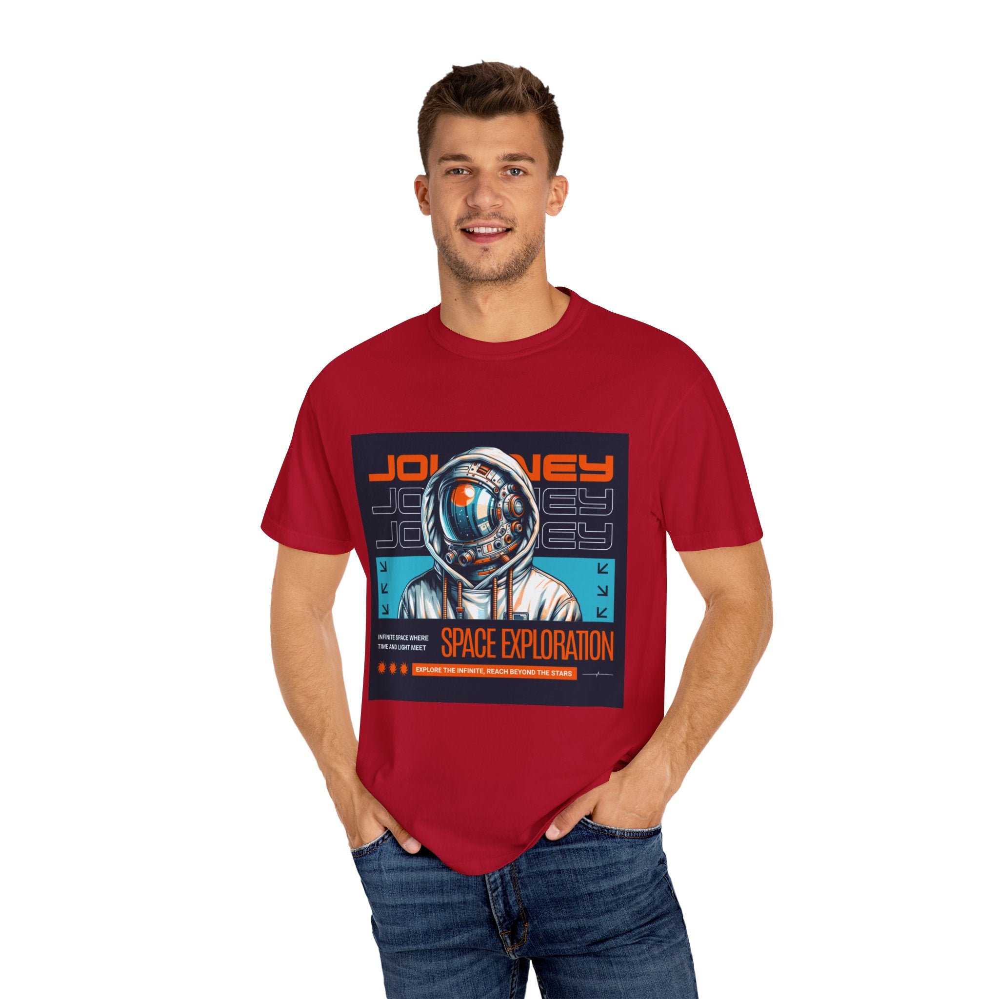 Space Exploration Unisex Garment-Dyed T-Shirt - Journey to the Stars