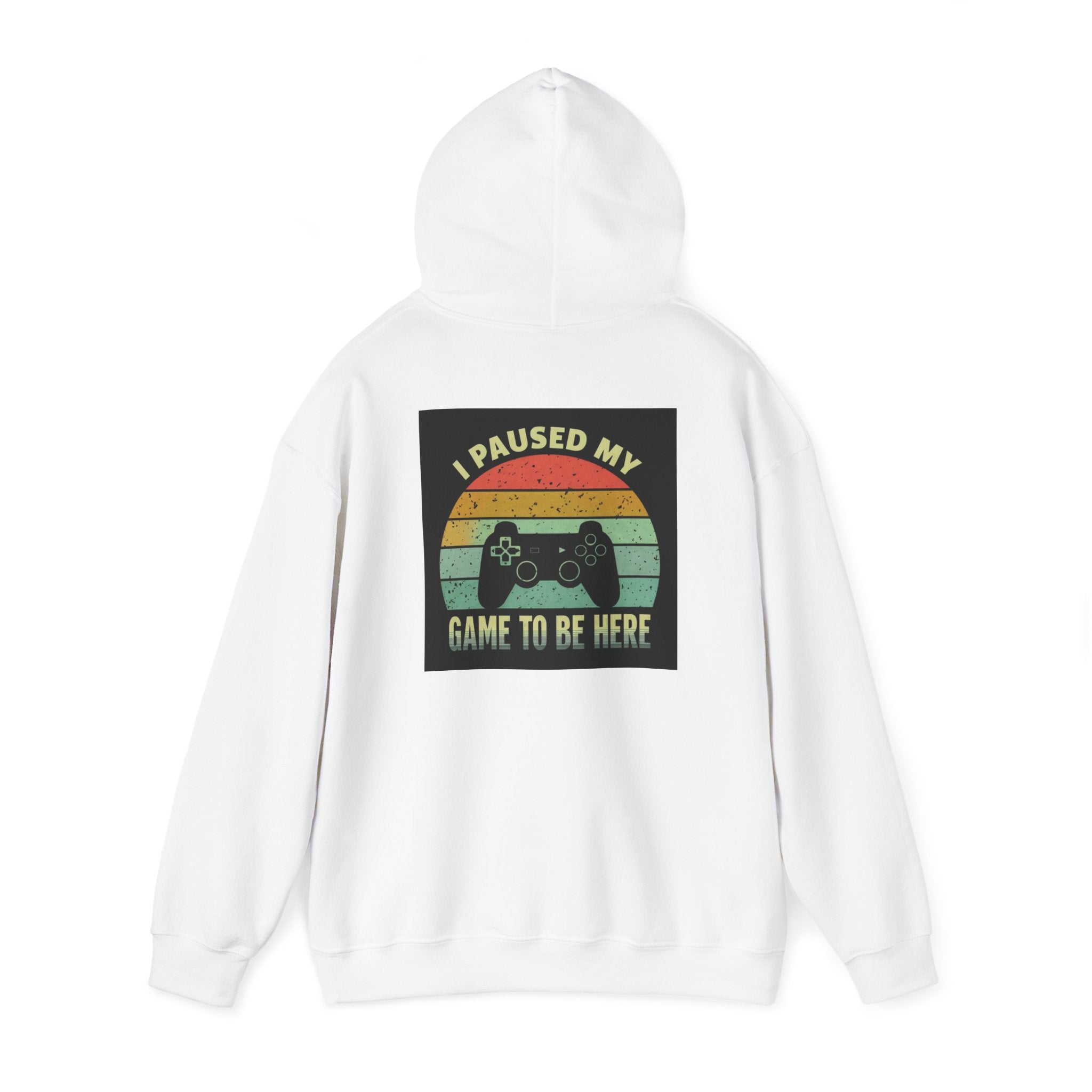 I Paused My Game Unisex Heavy Blend™ Hooded Sweatshirt - Gamer Hoodie for Casual Comfort