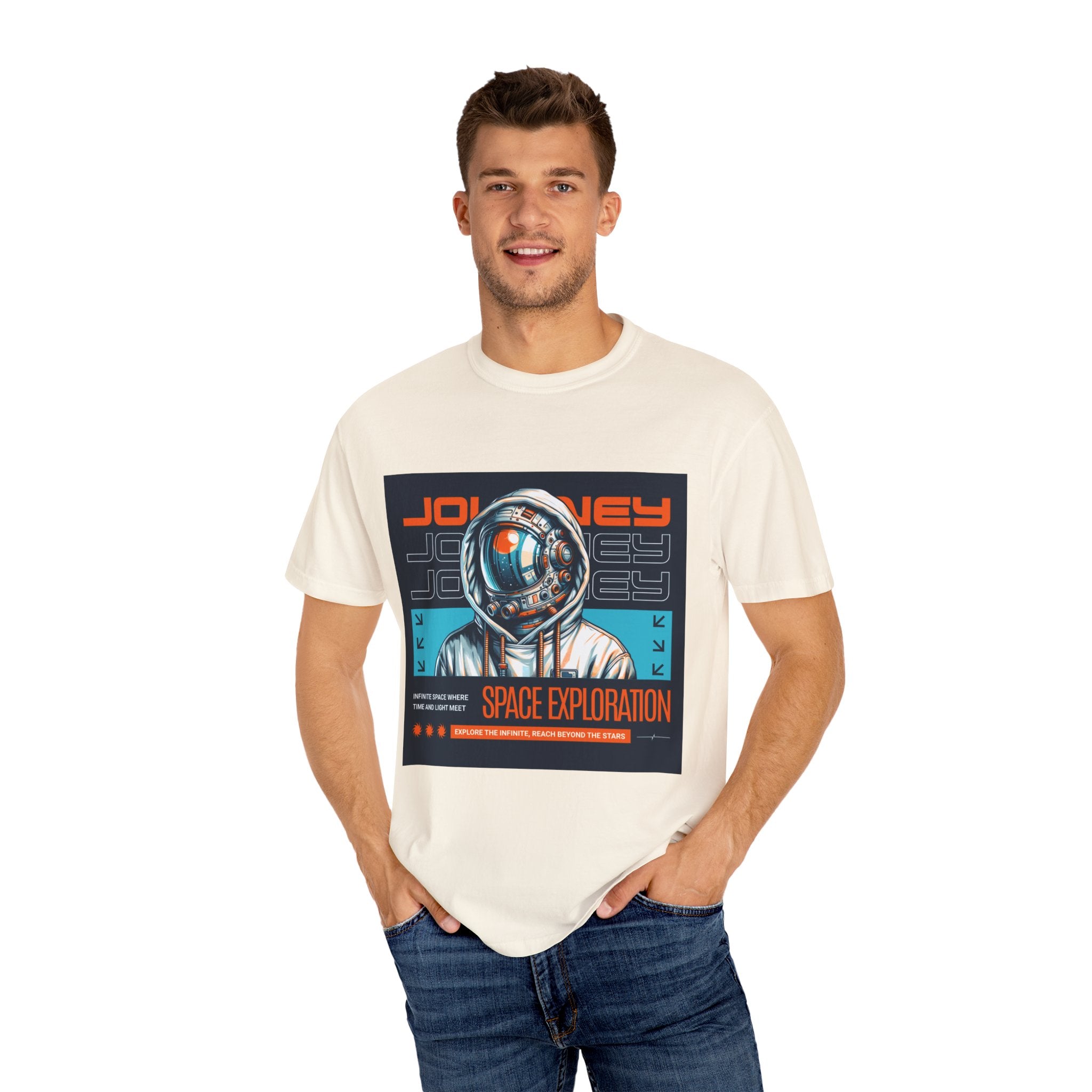 Space Exploration Unisex Garment-Dyed T-Shirt - Journey to the Stars